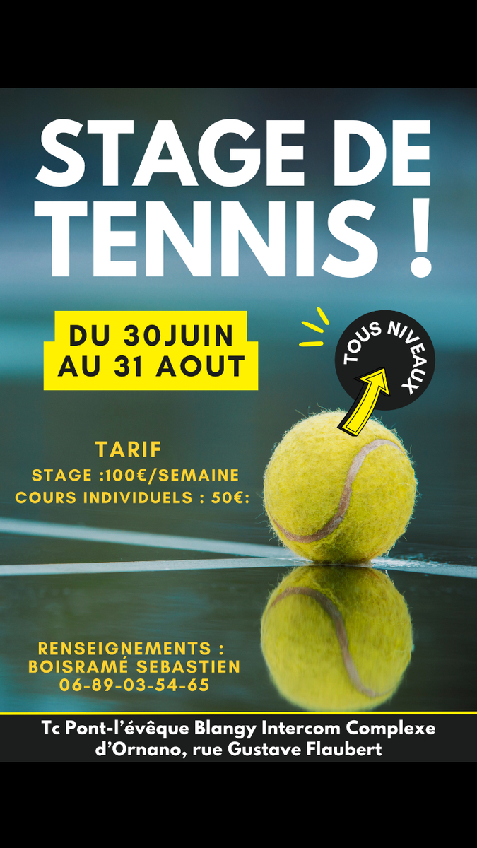 Stages de tennis durant les vacances d'été