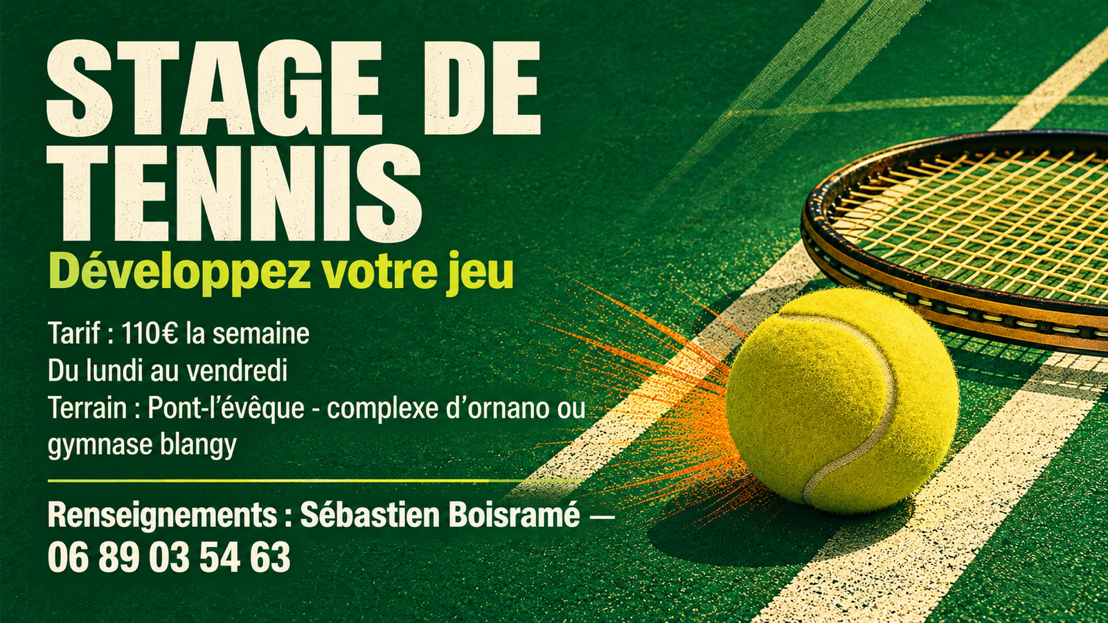 Stage vacances de la Toussaint 2026