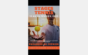 Stages de Tennis vacances de février 2023