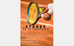 Stage pendant les vacances de la Toussaint 2025