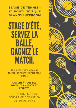 Stage de tennis durant les vacances d'été 2026