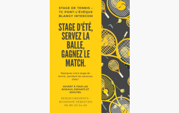 Stage de tennis durant les vacances d'été 2026