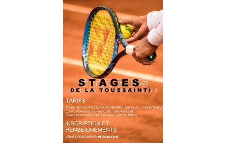 Stage pendant les vacances de la Toussaint 2025